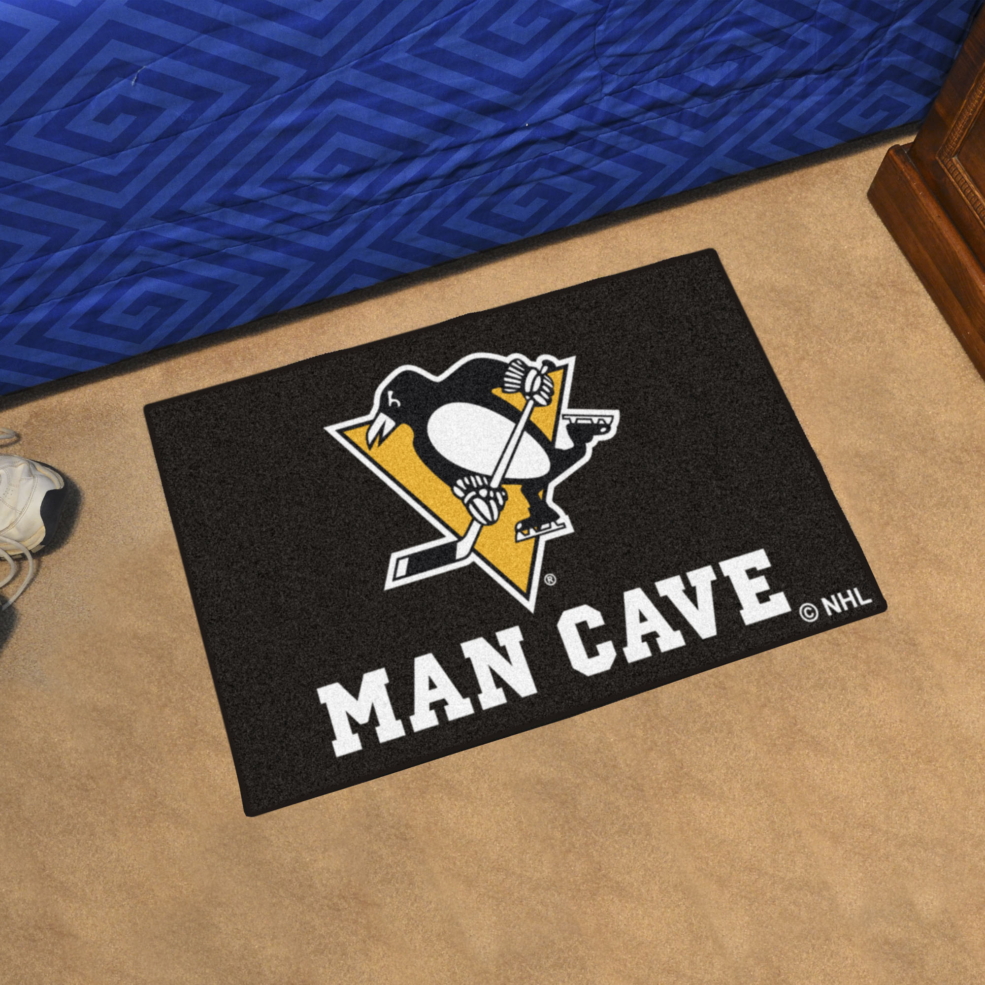 Pittsburgh Penguins MAN CAVE 20 x 30 STARTER Floor Mat