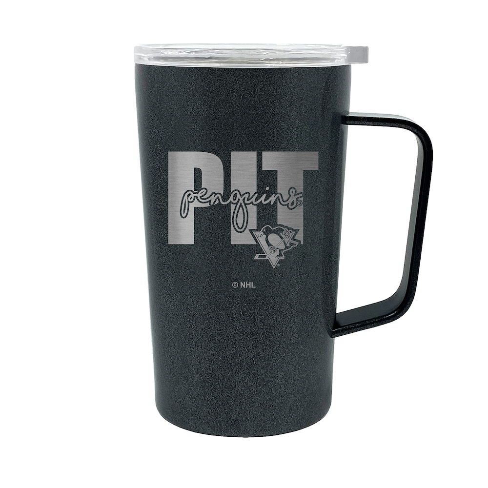 Pittsburgh Penguins 18 oz HUSTLE Travel Mug - ONYX