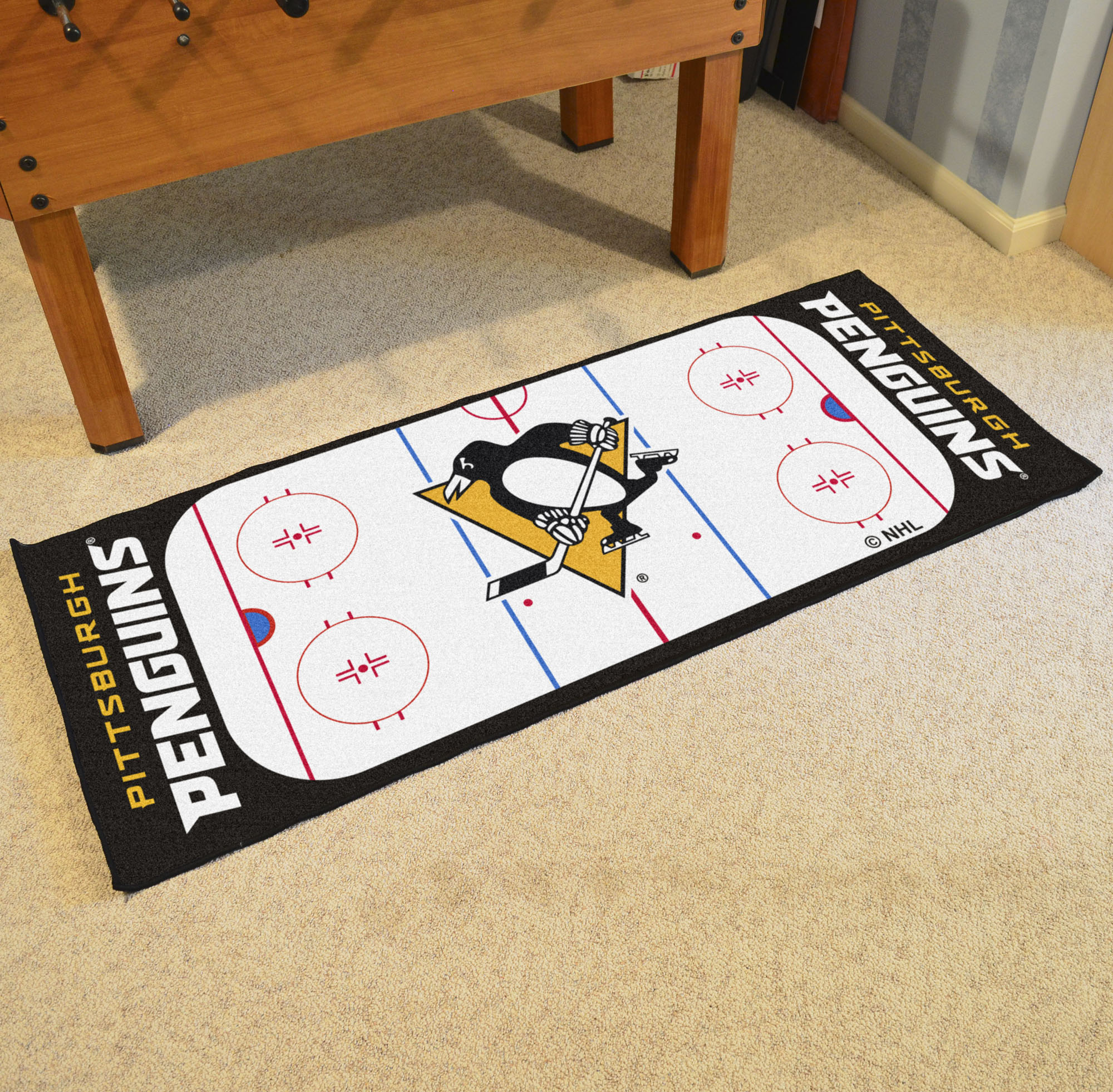 Pittsburgh Penguins 30 x 72 Hockey Rink Carpet Runner