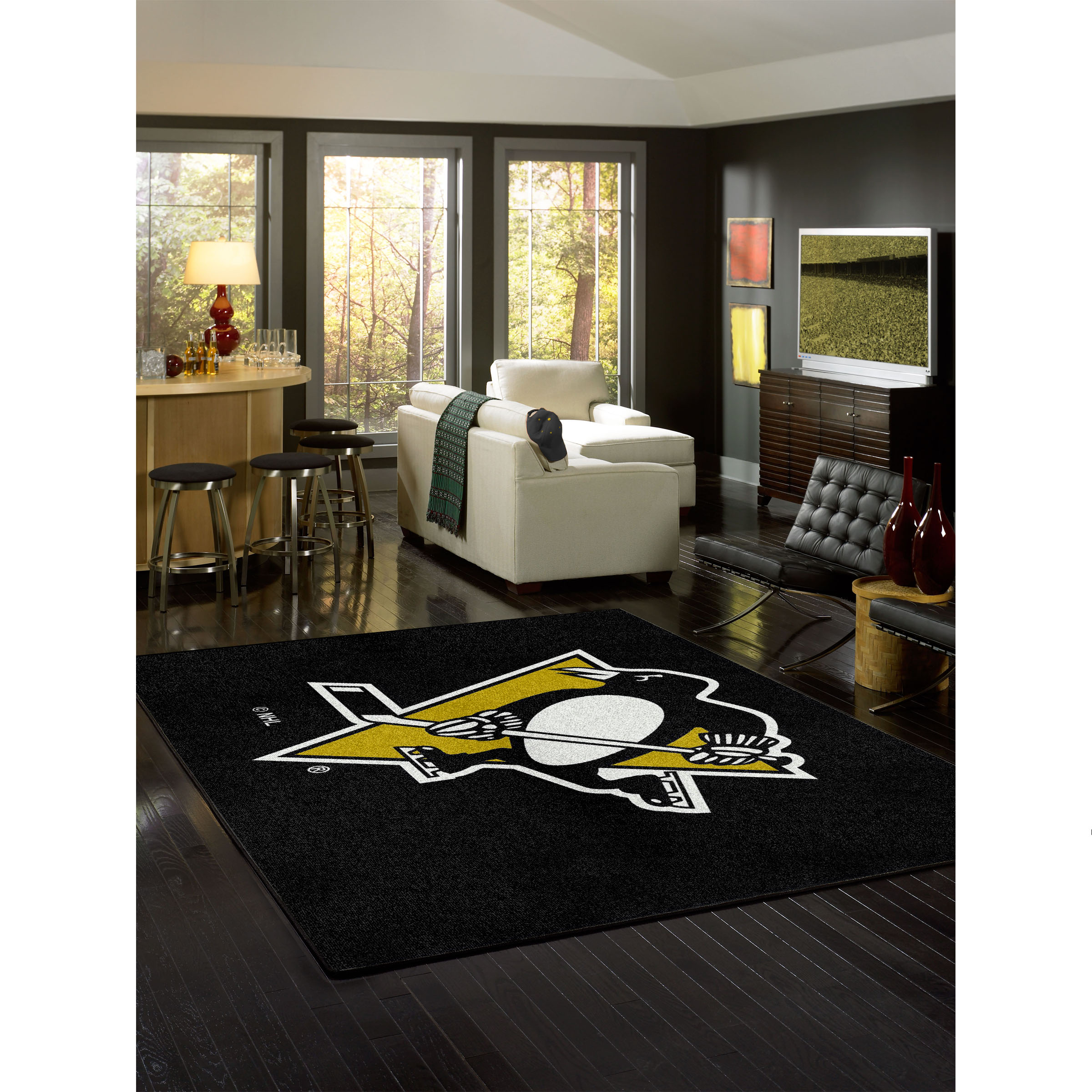 Pittsburgh Penguins 4 X 6 SPIRIT Rug