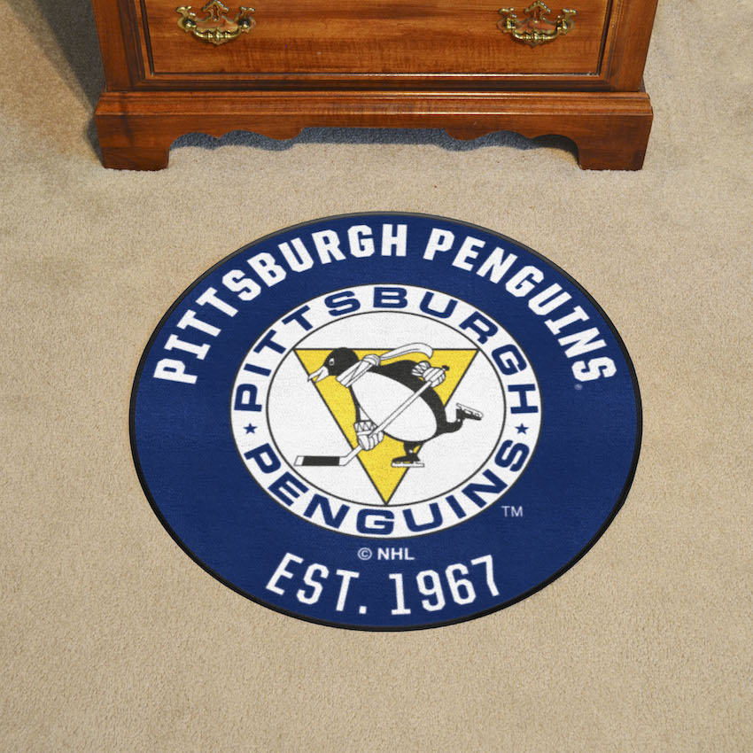 Pittsburgh Penguins Vintage Roundel Mat - Throwback Logo