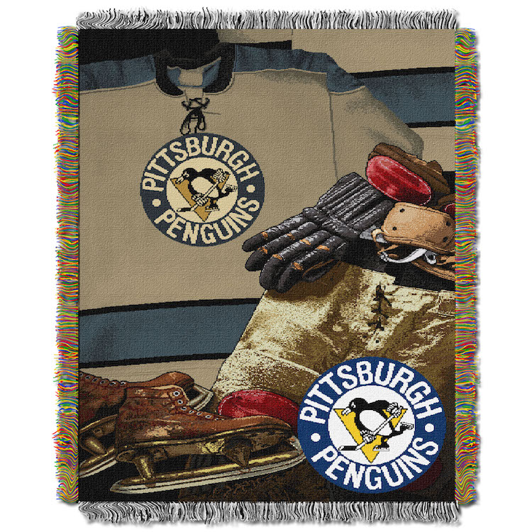 Pittsburgh Penguins Commemorative VINTAGE Tapestry Throw