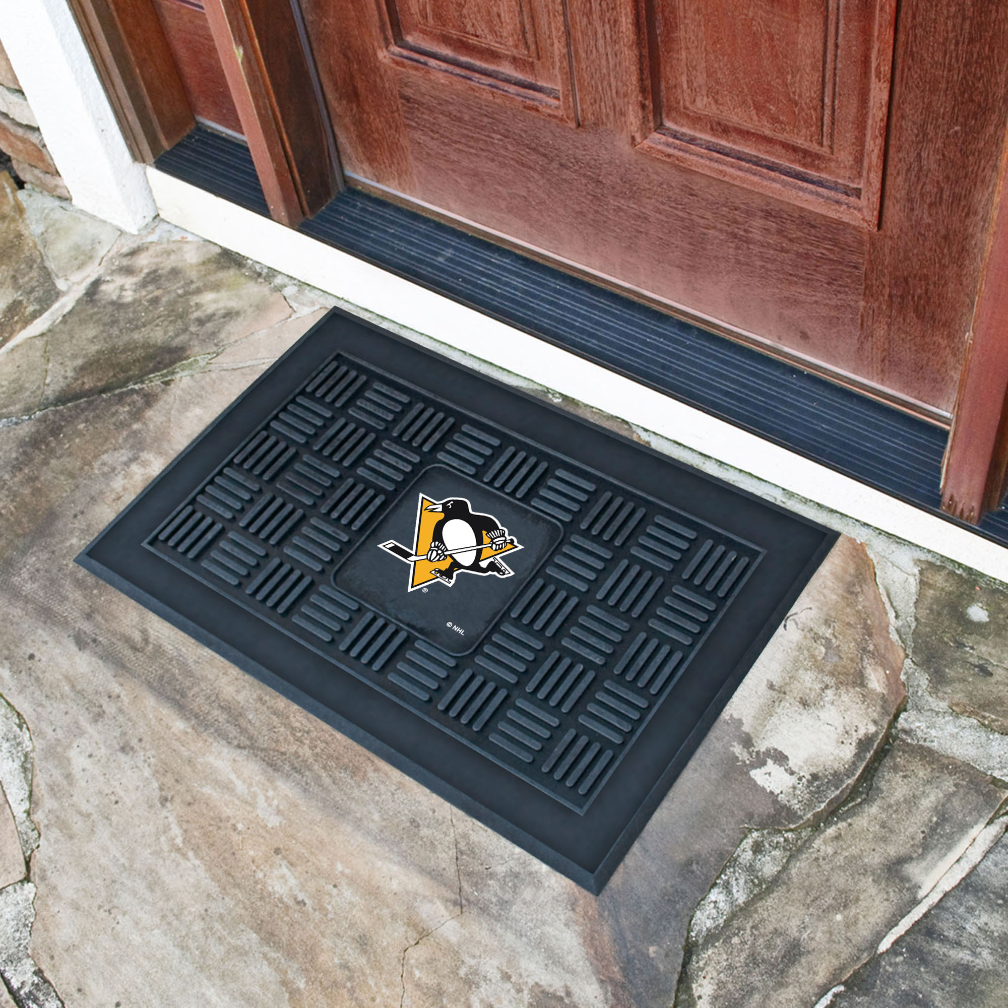 Pittsburgh Penguins MEDALLION Vinyl Door Mat