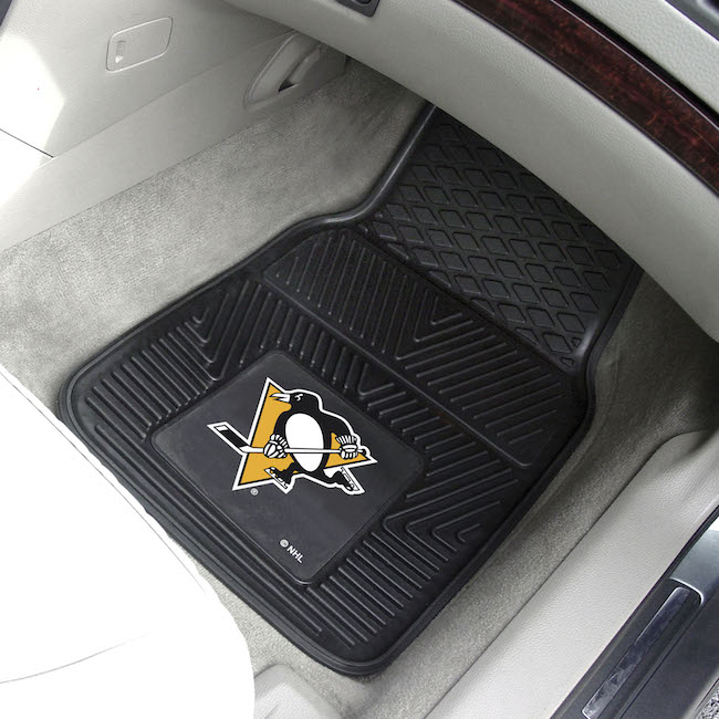 Pittsburgh Penguins Car Floor Mats 18 x 27 Heavy Duty Vinyl Pair