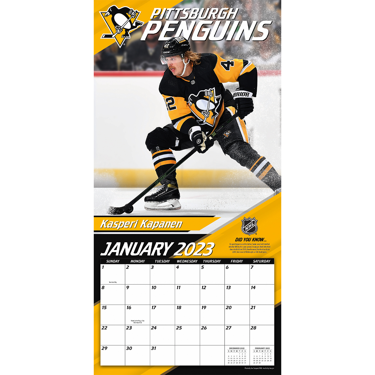 Pittsburgh Penguins 2023 NHL Mini Wall Calendar Buy at KHC Sports