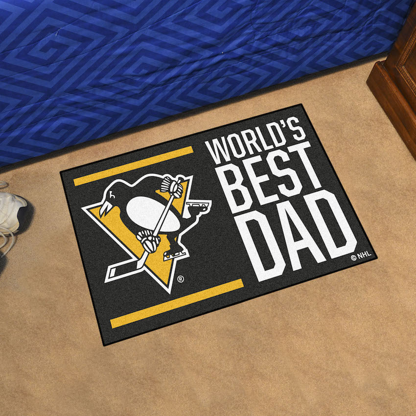 Pittsburgh Penguins 20 x 30 WORLDS BEST DAD Floor Mat