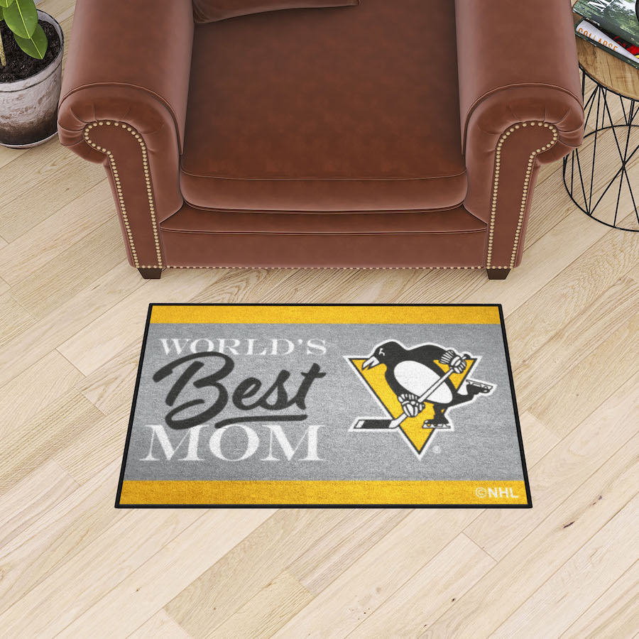 Pittsburgh Penguins 20 x 30 WORLDS BEST MOM Floor Mat