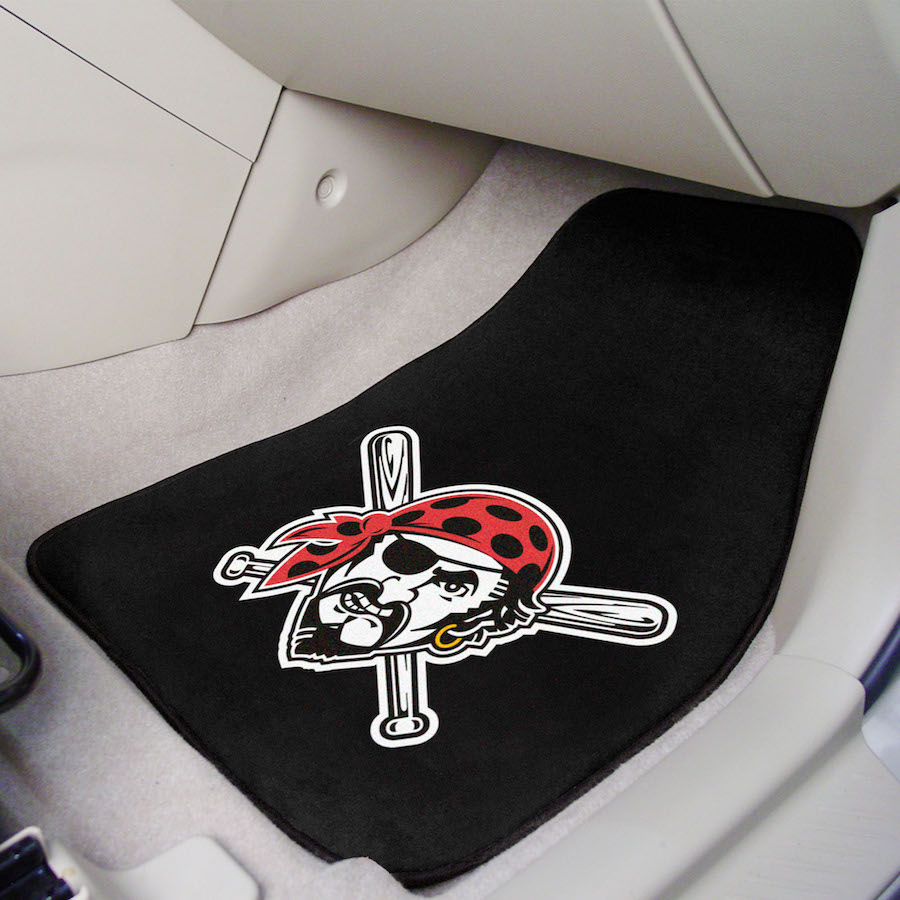 Pittsburgh Pirates ALT LOGO Car Floor Mats 18 x 27 Carpeted-Pair