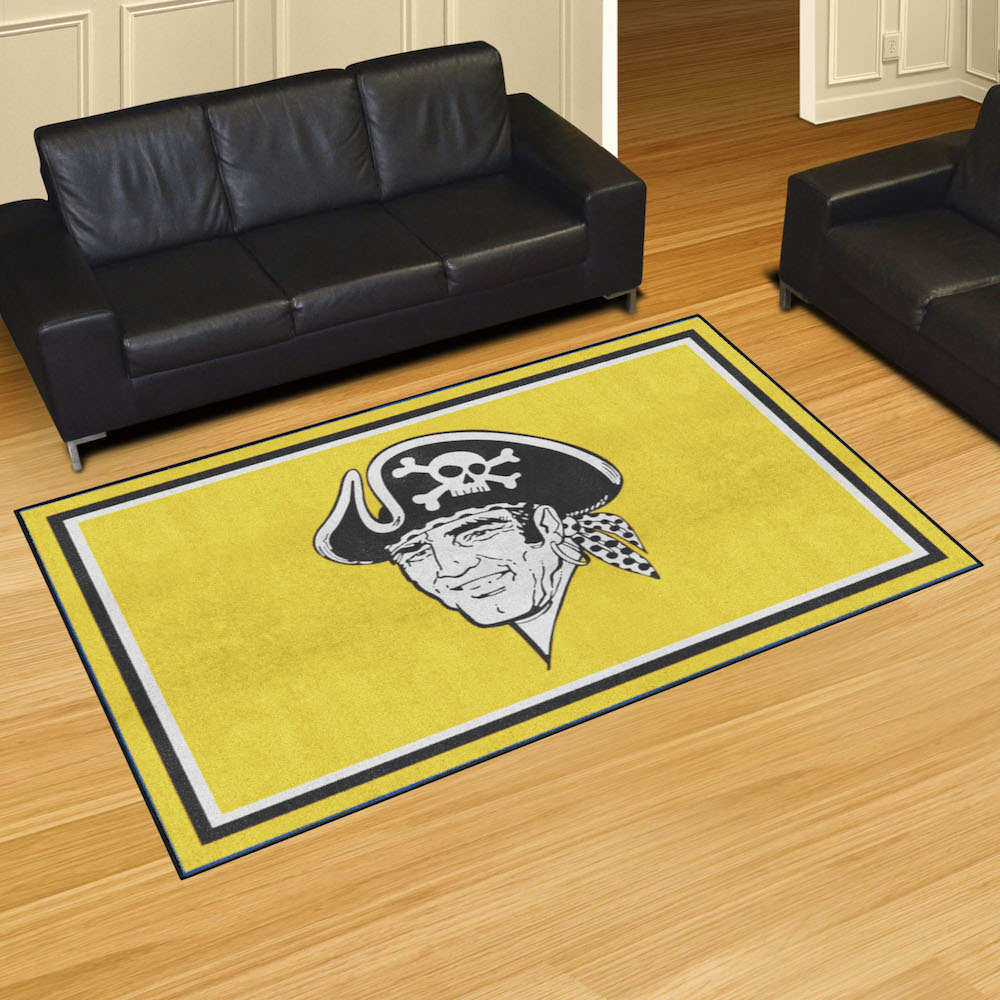 Pittsburgh Pirates MLBCC Vintage 5x8 Area Rug Throwback Logo