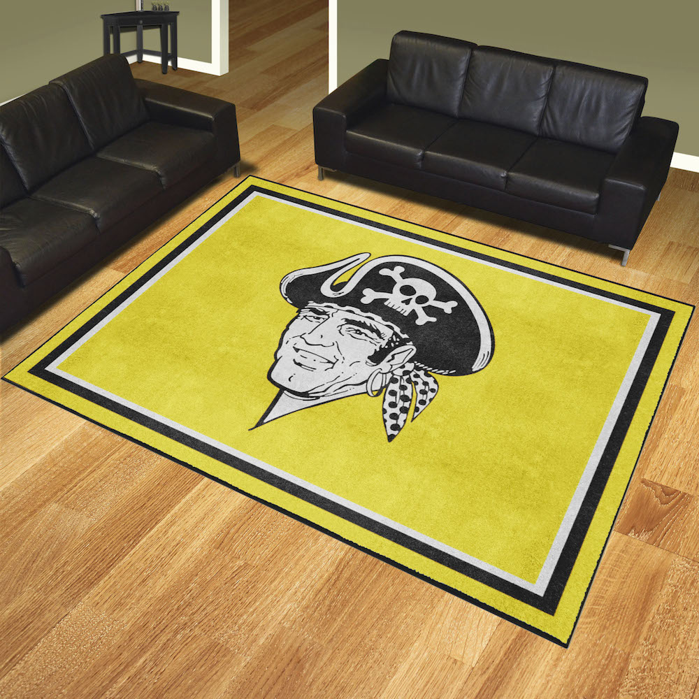 Pittsburgh Pirates MLBCC Vintage Ultra Plush 8x10 Area Rug Throwback Logo