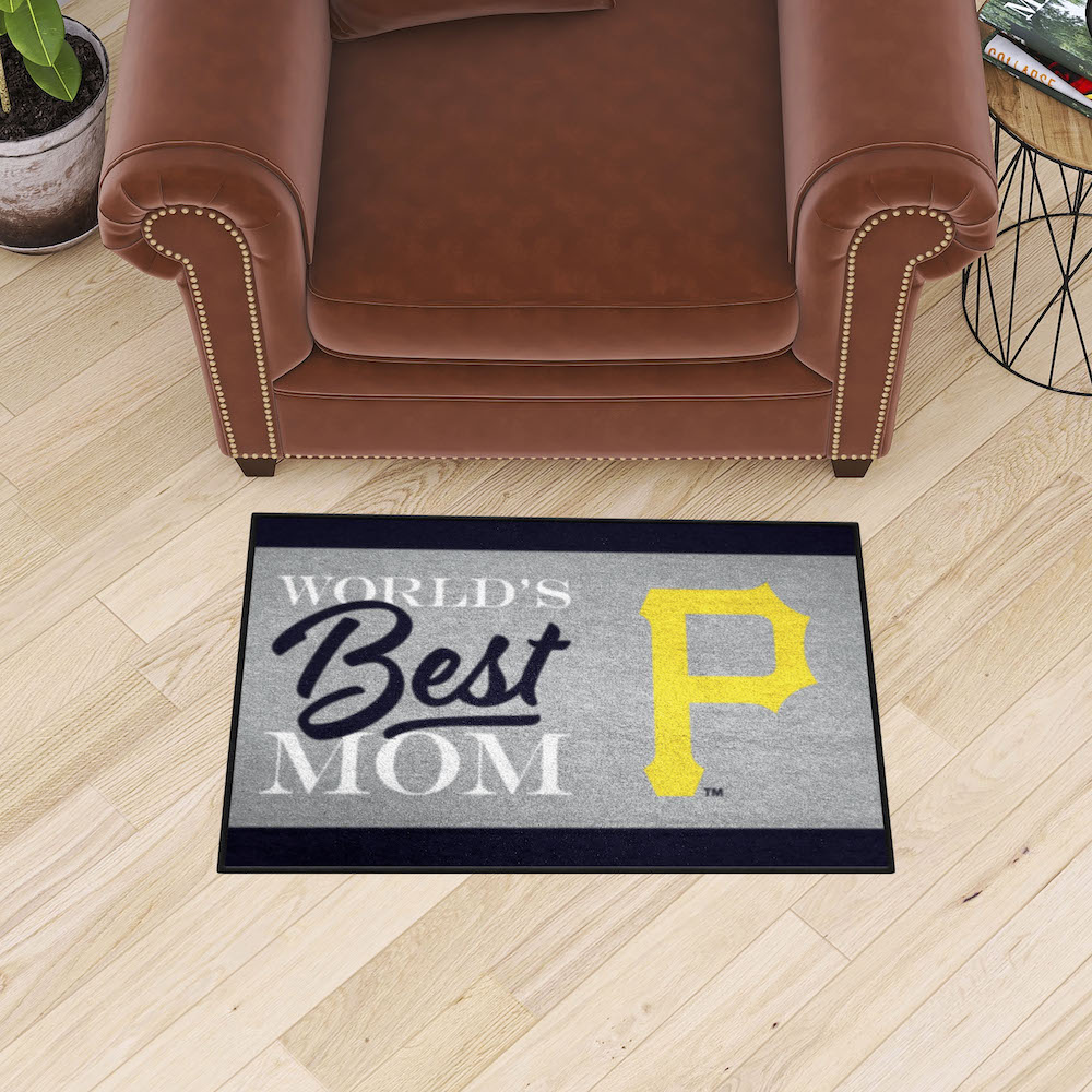 Pittsburgh Pirates 20 x 30 WORLDS BEST MOM Floor Mat