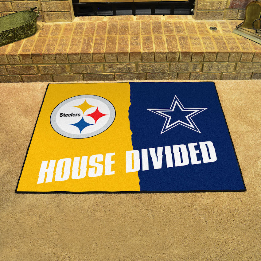 NFL House Divided Rivalry Rug Pittsburgh Steelers - Dallas Cowboys