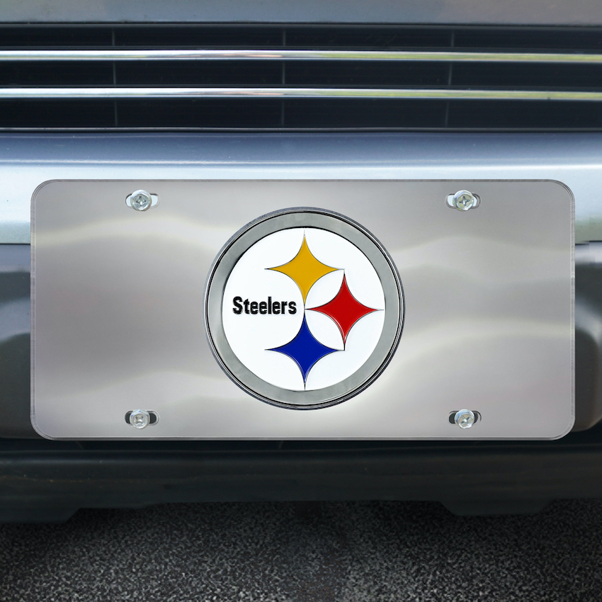 Pittsburgh Steelers Stainless Steel Die-cast License Plate