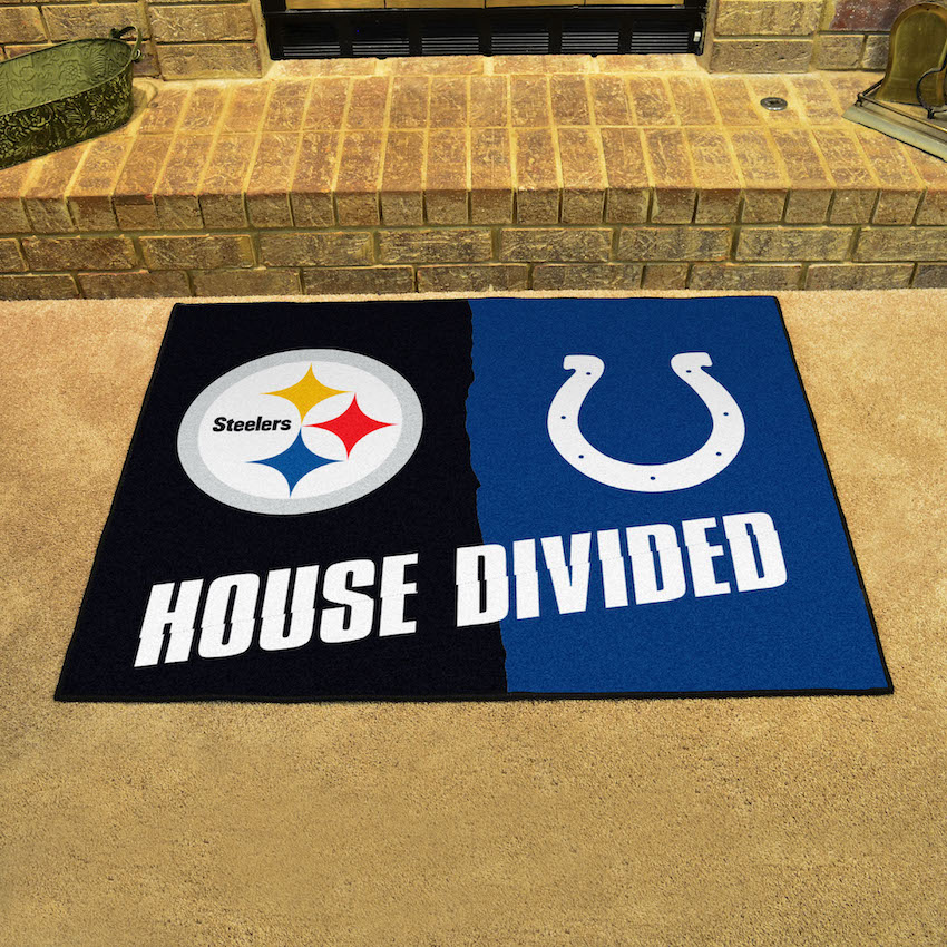 NFL House Divided Rivalry Rug Pittsburgh Steelers - Indianapolis Colts