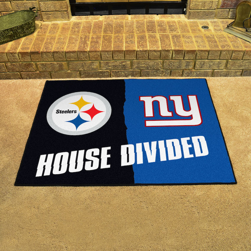 NFL House Divided Rivalry Rug Pittsburgh Steelers - New York Giants