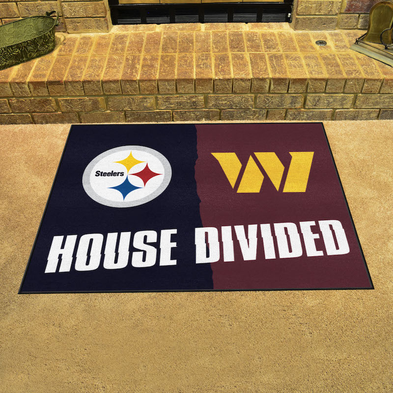 NFL House Divided Rivalry Rug Pittsburgh Steelers - Washington Commanders