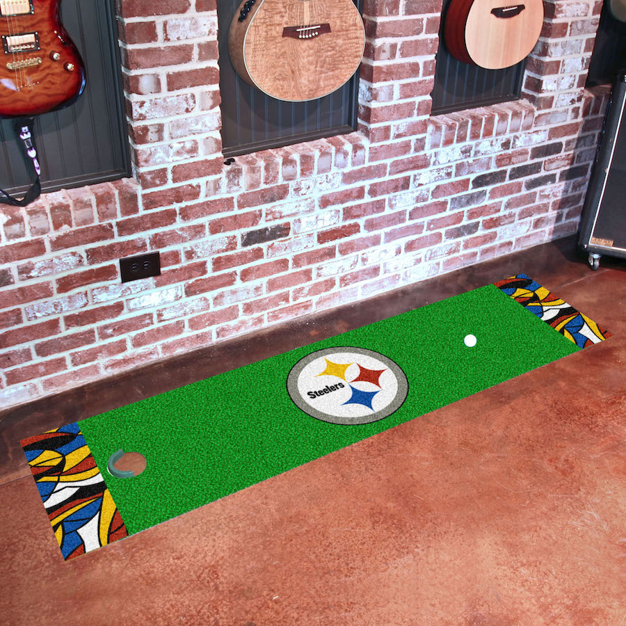 Pittsburgh Steelers NFL X-FIT Putting Green Mat 18 x 72