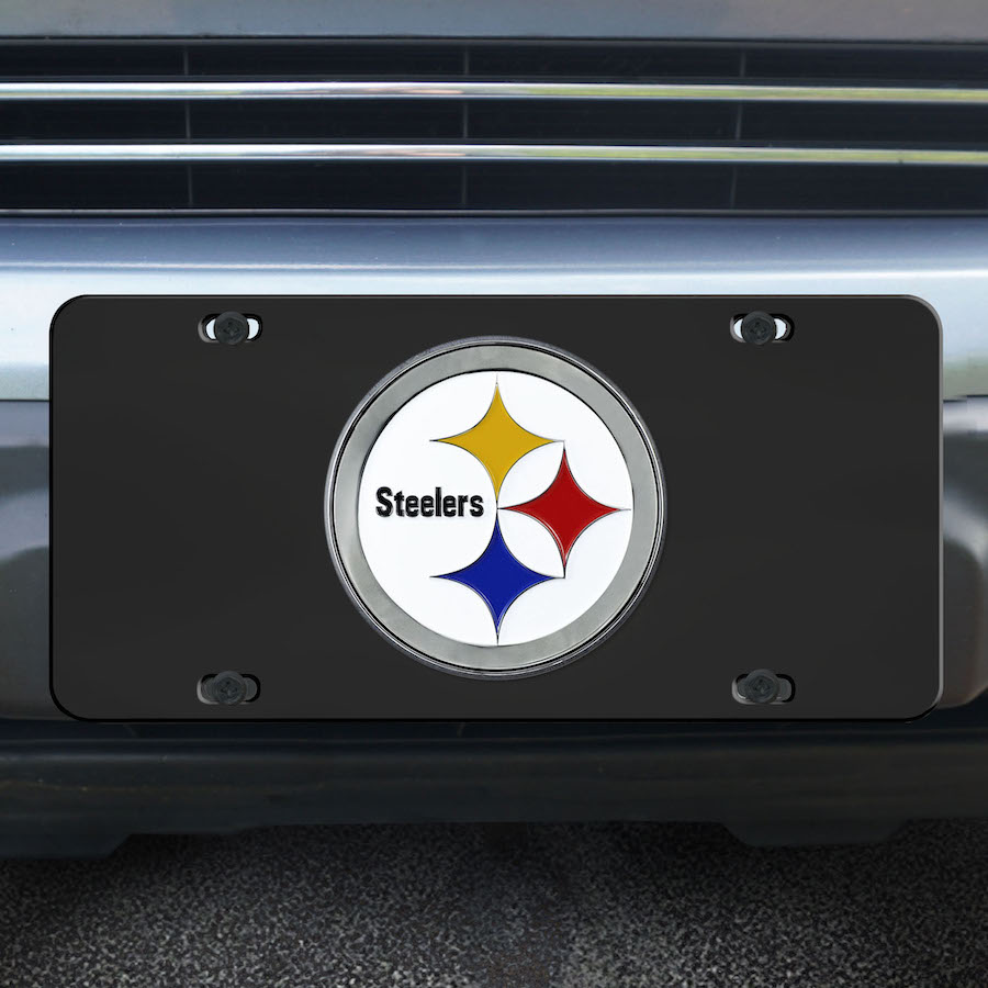 Pittsburgh Steelers Black Die-cast License Plate