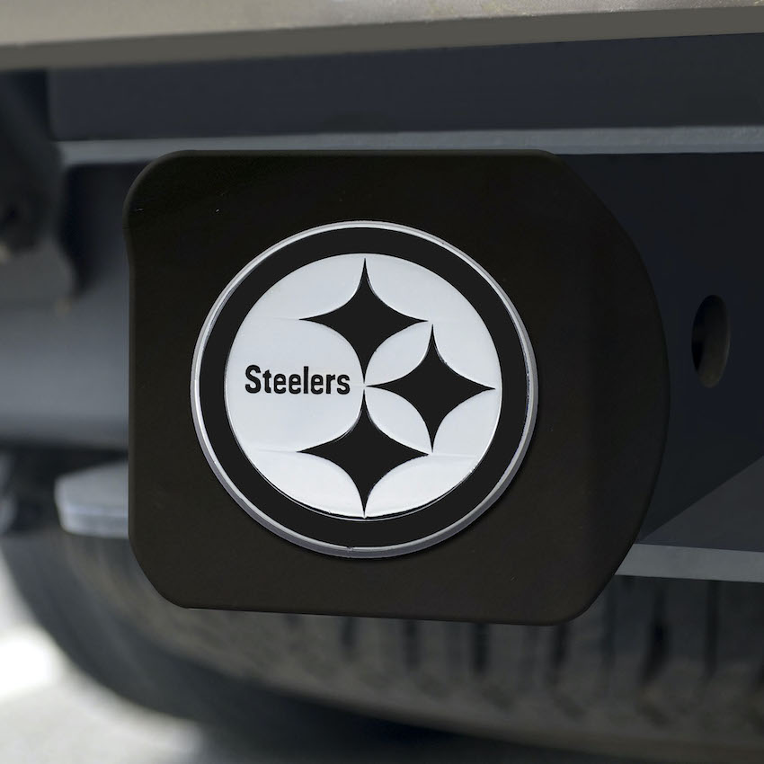 Pittsburgh Steelers BLACK Trailer Hitch Cover