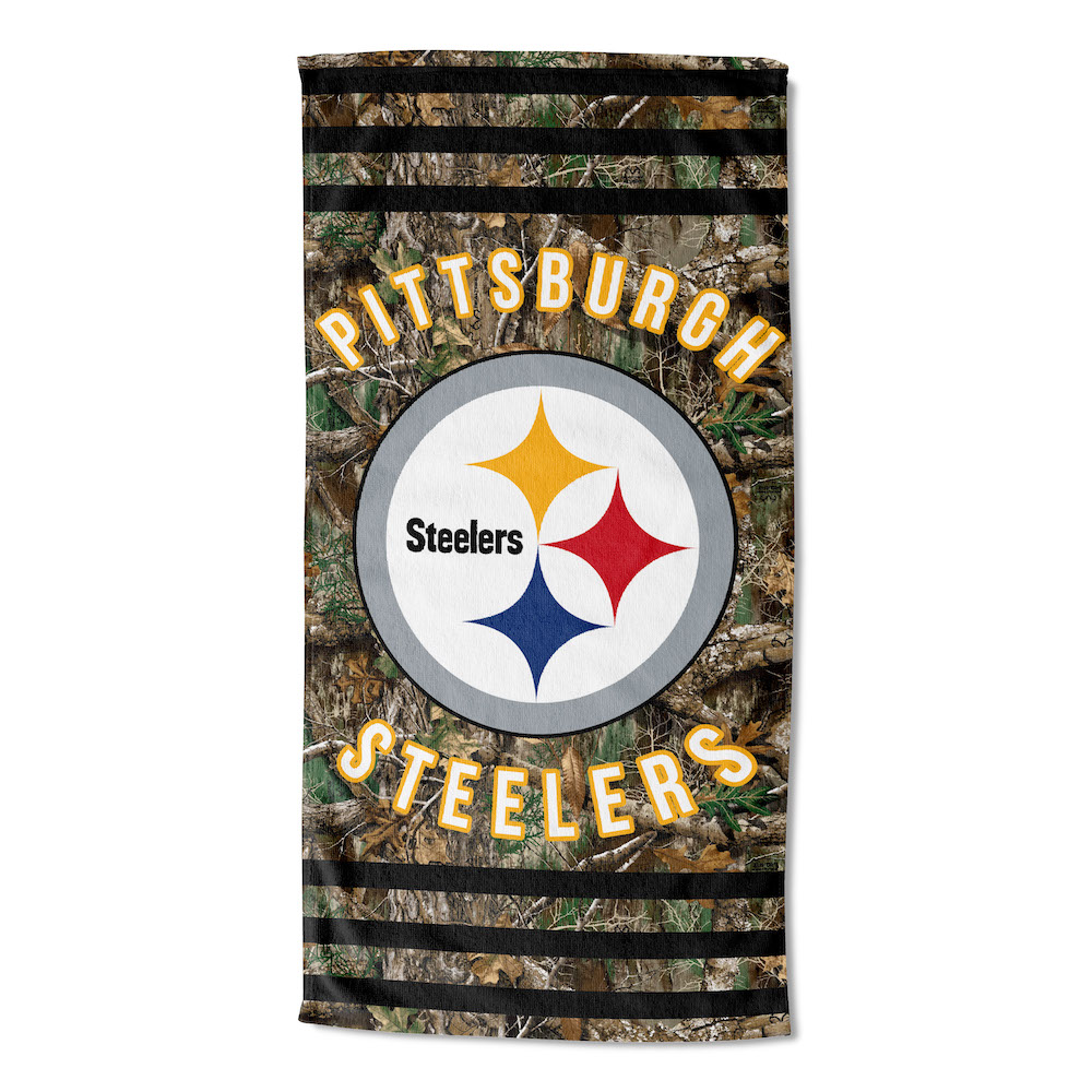 Pittsburgh Steelers Real Tree Camo 30x60 Beach Towel