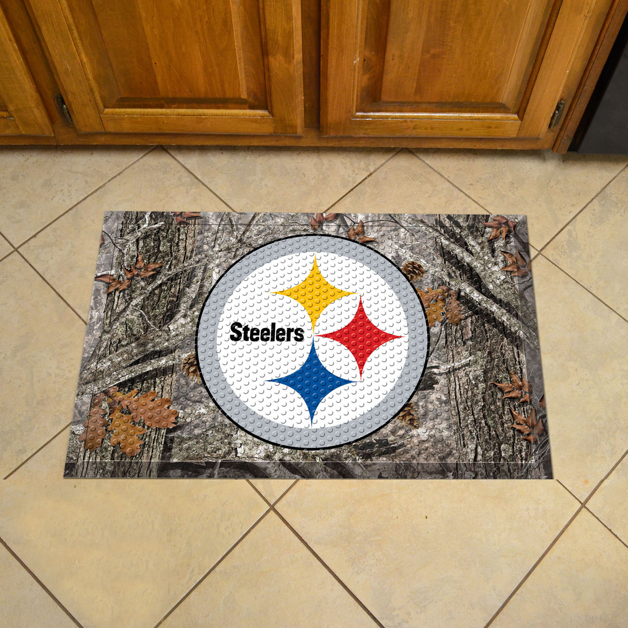 Pittsburgh Steelers Camo Style SCRAPER Door Mat