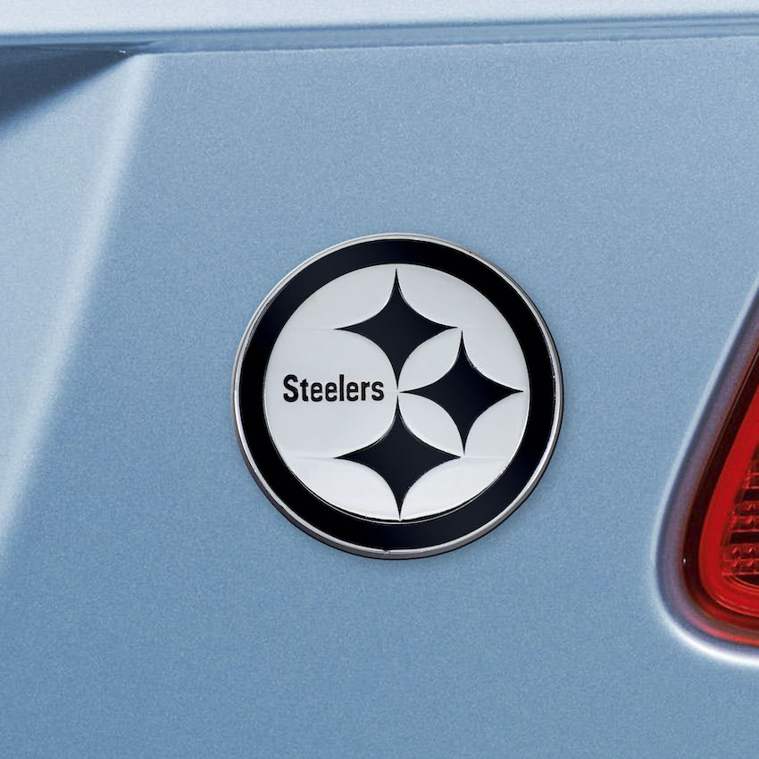 Pittsburgh Steelers Chrome Metal Auto Emblem