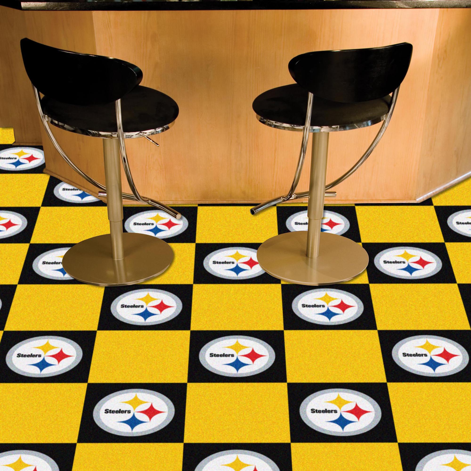 Pittsburgh Steelers Carpet Tiles 18x18 in.