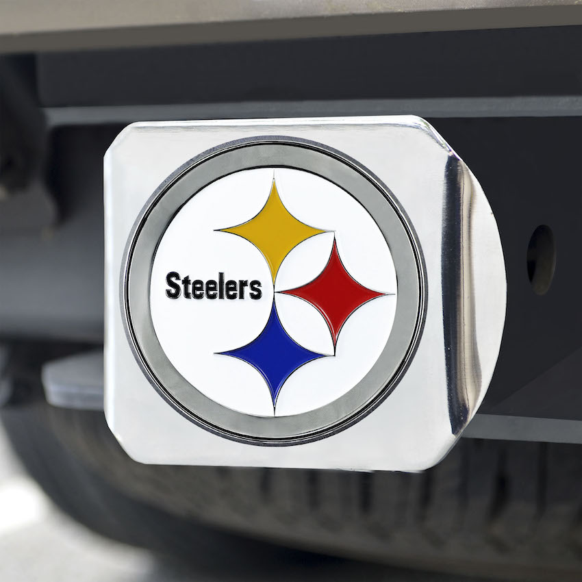 Pittsburgh Steelers Color Chrome Trailer Hitch Cover