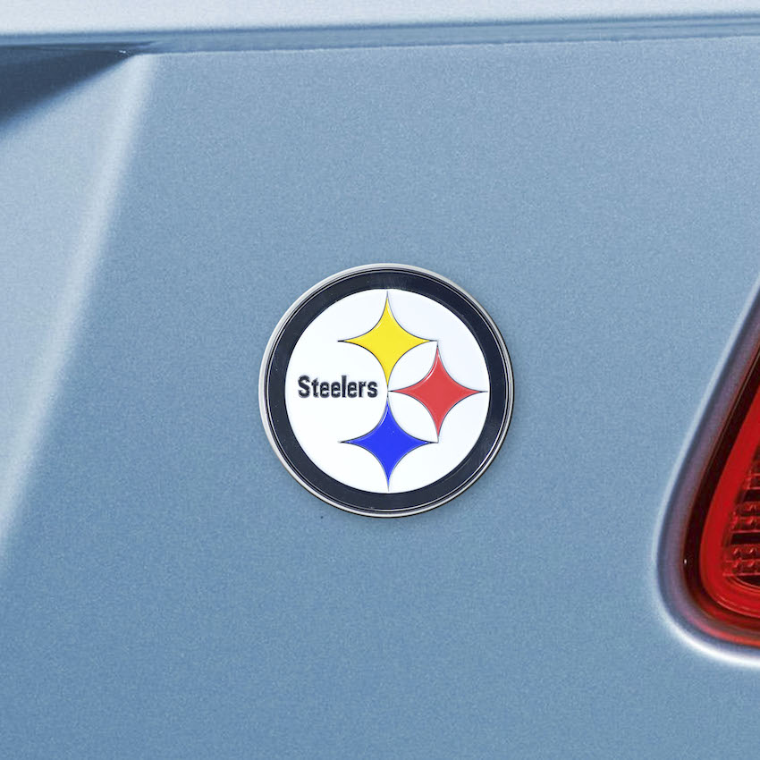 Pittsburgh Steelers Color Metal Auto Emblem