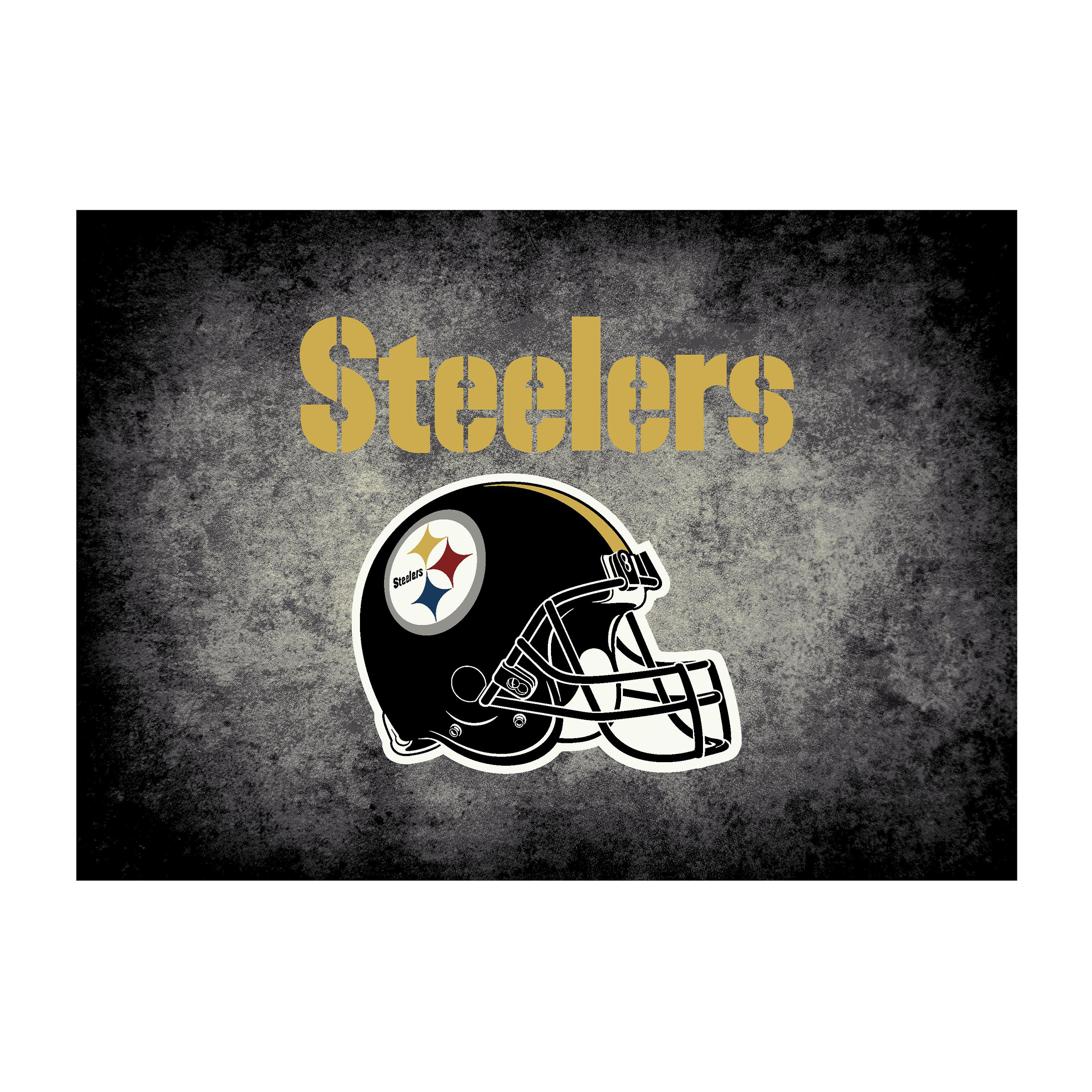 Pittsburgh Steelers 6 X 8 DISTRESSED Rug