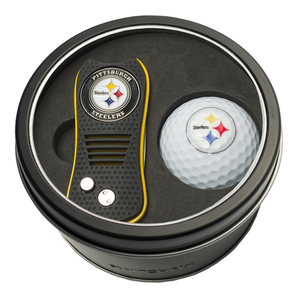 Pittsburgh Steelers Switchblade Divot Tool and Golf Ball Gift Pack