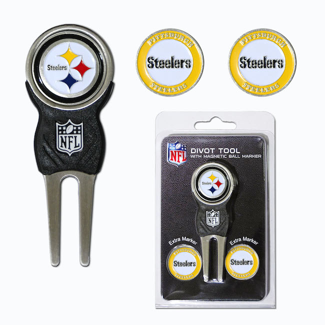 Pittsburgh Steelers 3 Marker Signature Divot Tool Pack