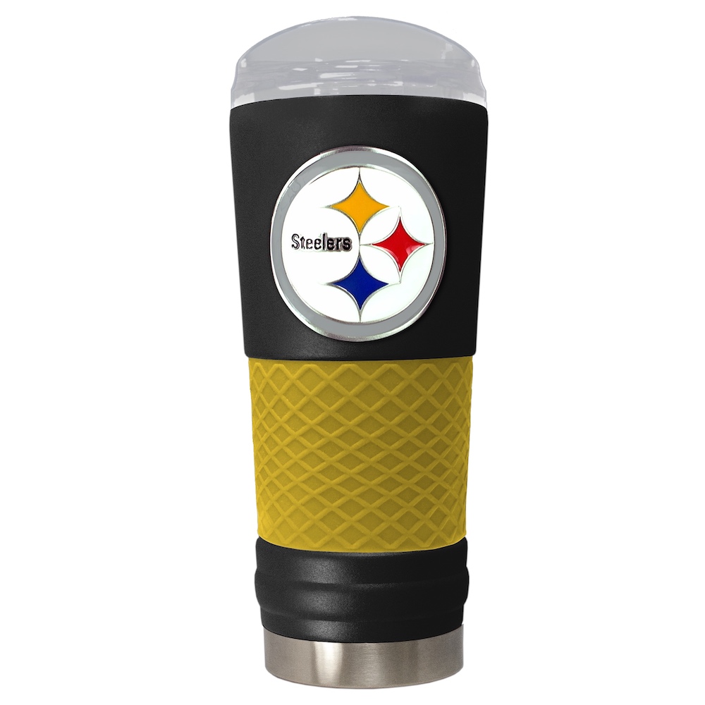 Pittsburgh Steelers 24 oz DRAFT SERIES NFL Powder Coated Insulated Travel Tumbler