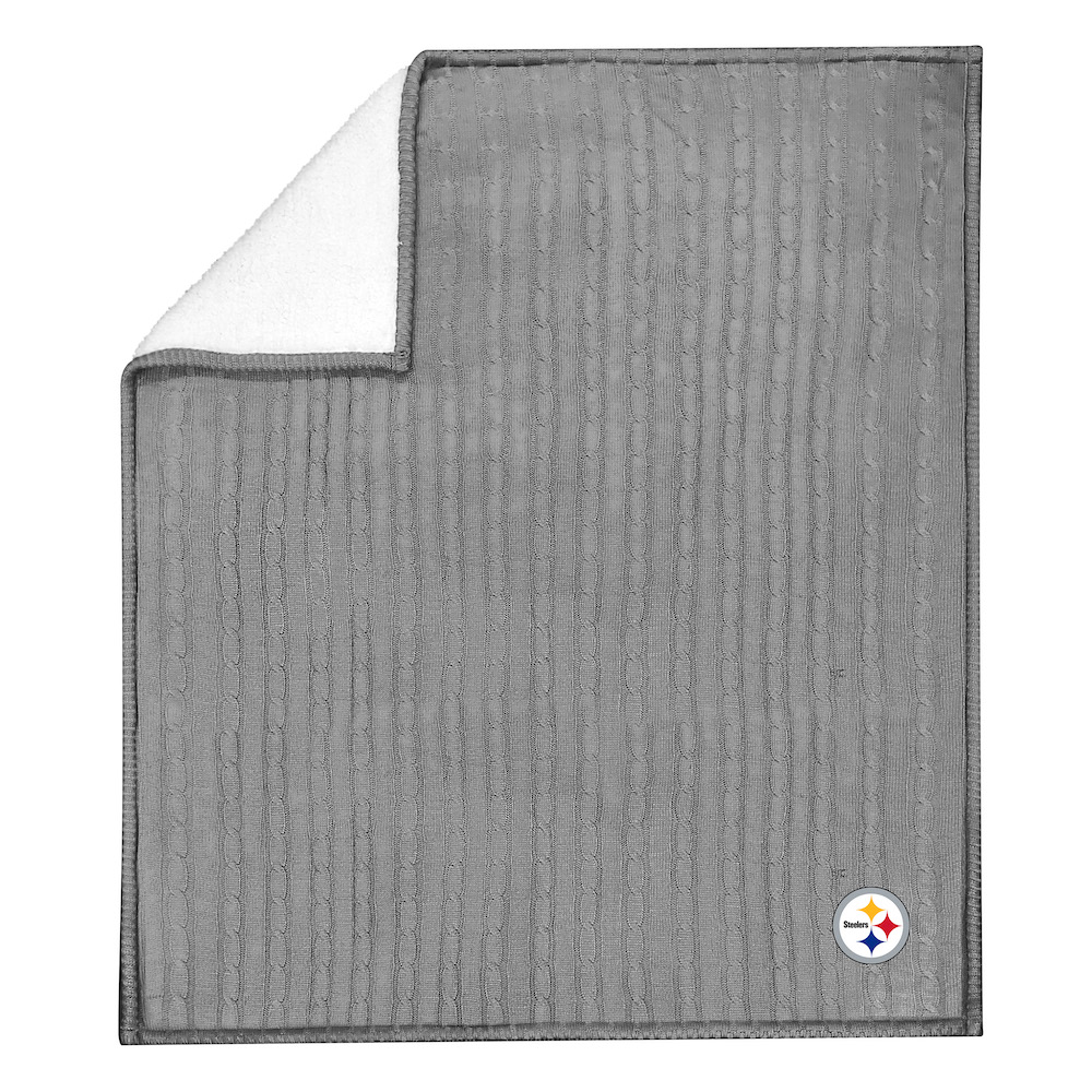 Pittsburgh Steelers Knit Sweater Throw Blanket