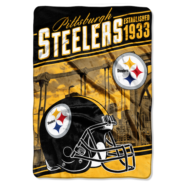 Pittsburgh Steelers OVERSIZED Micro Raschel Blanket 62 x 90