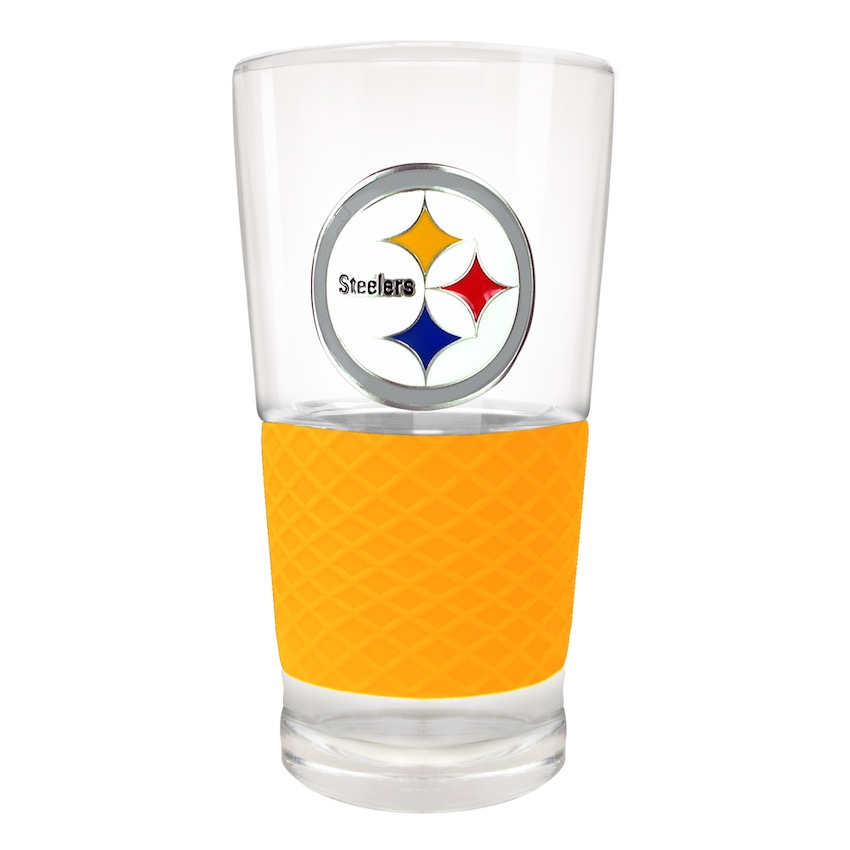 Pittsburgh Steelers 22 oz Pilsner Glass with Silicone Grip