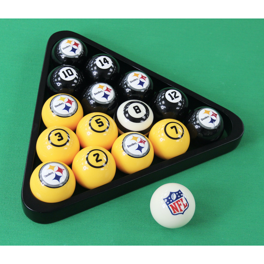 Pittsburgh Steelers Billiard Ball Set with Numbers