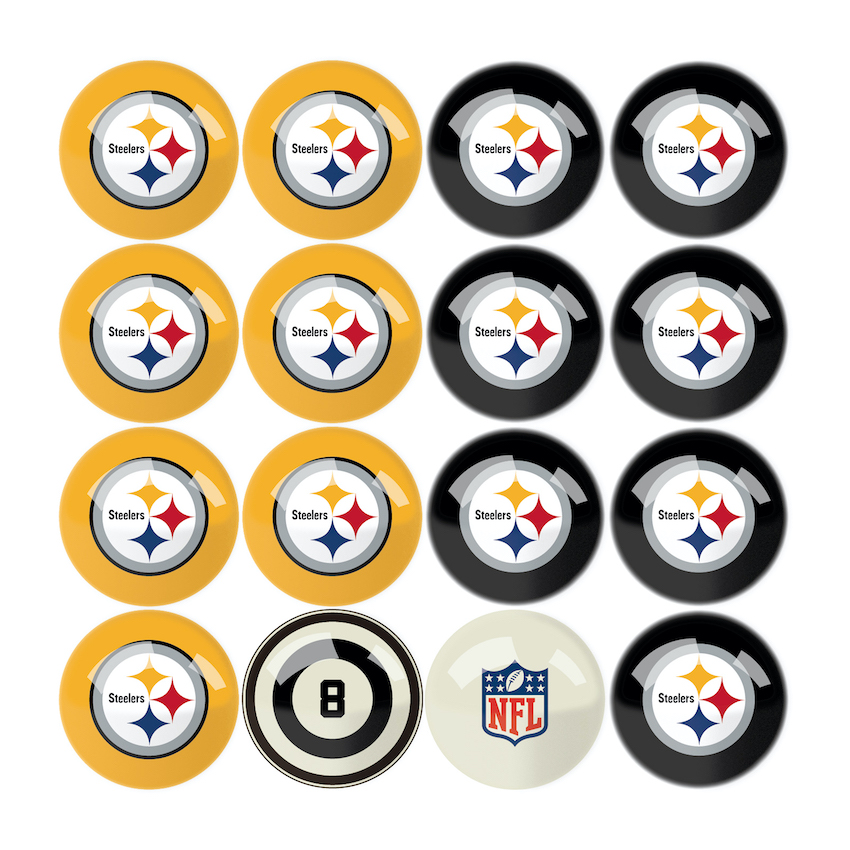 Pittsburgh Steelers Billiard Ball Set with Numbers