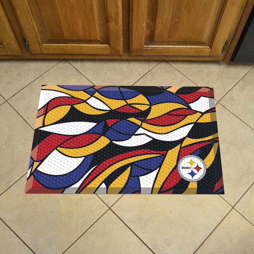 Pittsburgh Steelers Quick Snap Style SCRAPER Door Mat