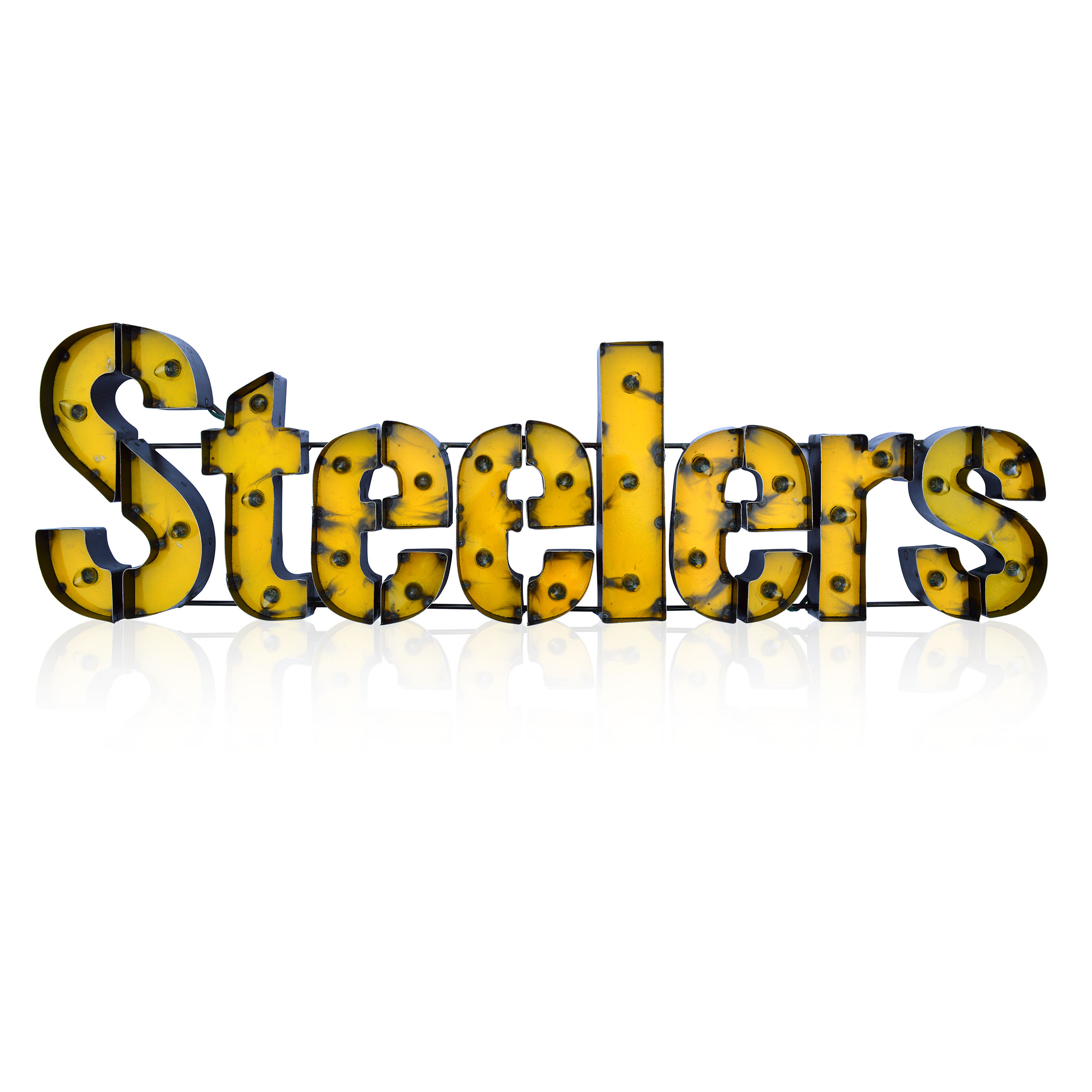 Pittsburgh Steelers Recycled Metal Light Sign