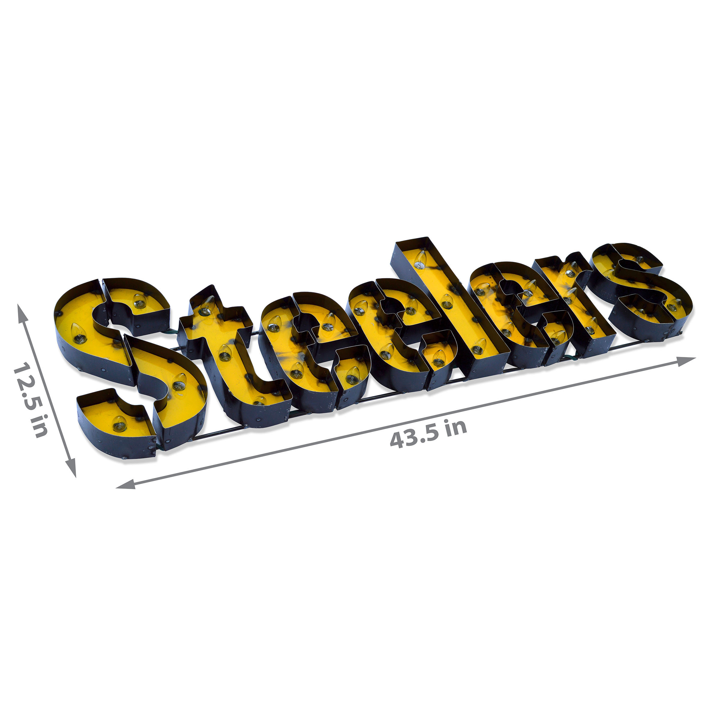 Pittsburgh Steelers Recycled Metal Light Sign