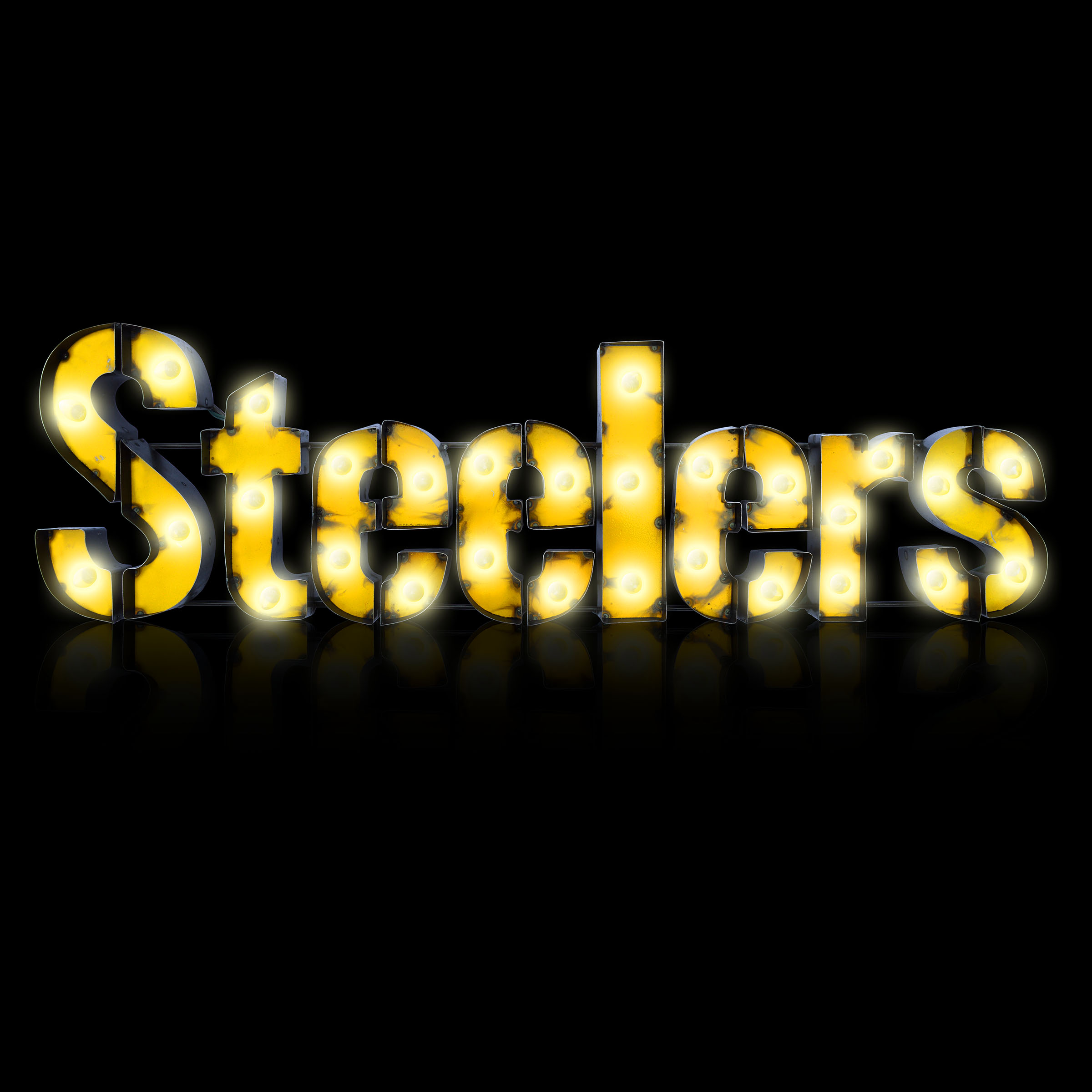 Pittsburgh Steelers Recycled Metal Light Sign