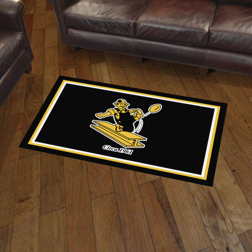 Pittsburgh Steelers Vintage 3x5 Area Rug Throwback Logo