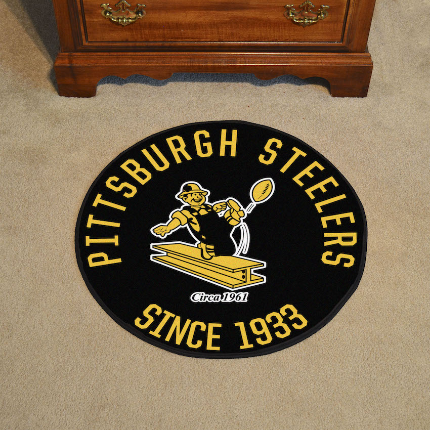 Pittsburgh Steelers Vintage Roundel Mat Throwback Logo