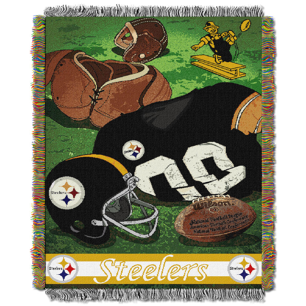 Pittsburgh Steelers Commemorative VINTAGE Tapestry Throw