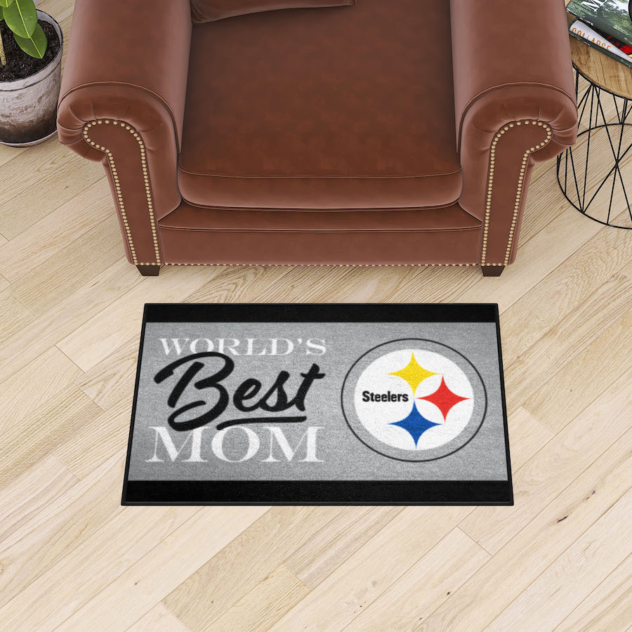 Pittsburgh Steelers 20 x 30 WORLDS BEST MOM Floor Mat