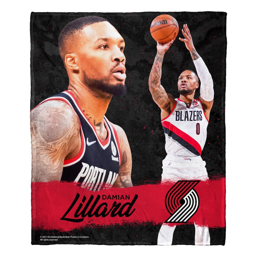 Portland Trail Blazers Damian Lillard Silk Touch Throw Blanket 50 x 60