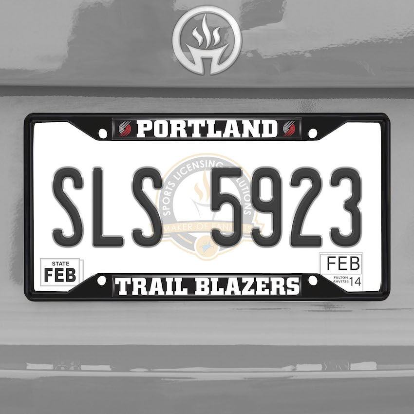 Portland Trail Blazers Black License Plate Frame