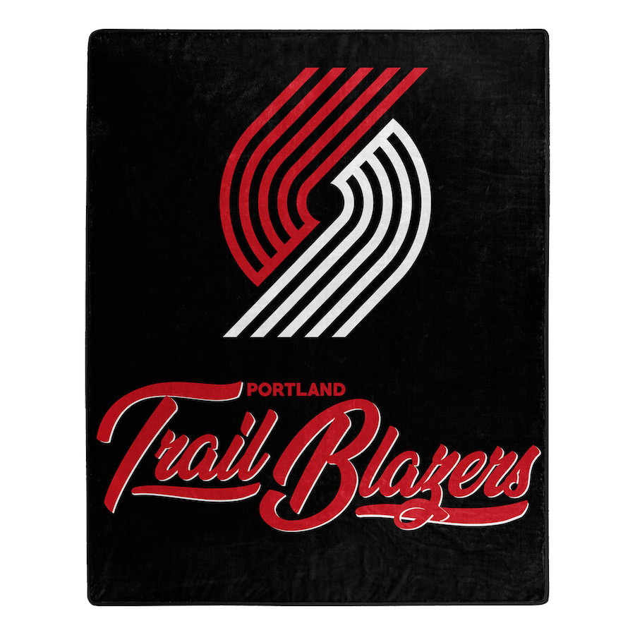 Portland Trail Blazers Plush Fleece Raschel Blanket 50 x 60
