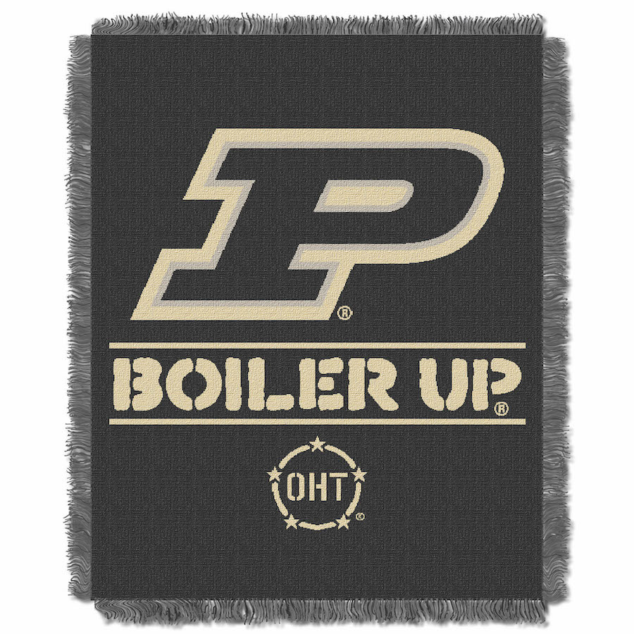 Purdue Boilermakers OHT Rank Jacquard Throw Blanket